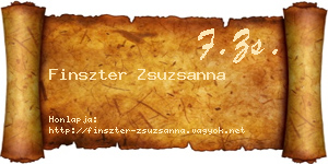 Finszter Zsuzsanna névjegykártya
