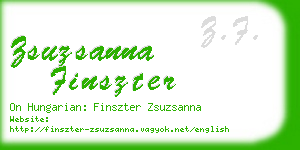 zsuzsanna finszter business card